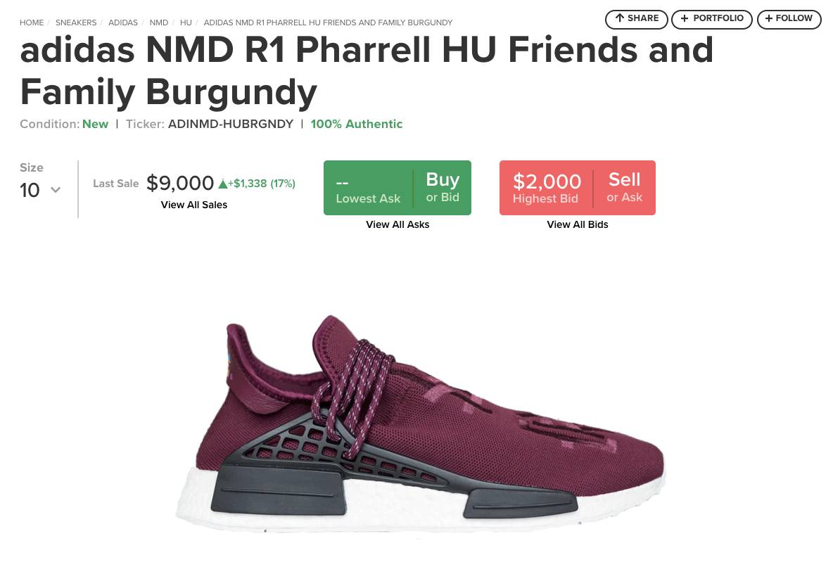 Yeezy 香港 adidas NMD R1 Pharrell HU Friends and Family Burgundy