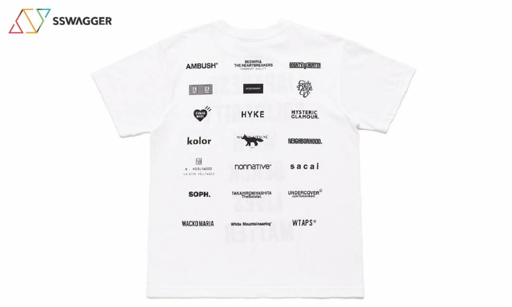 日本夢幻隊支持 #blacklivesmatter！UNDERCOVER、WTAPS、sacai等21品牌打造慈善T-Shirt