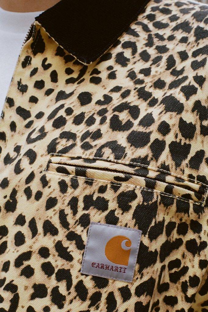 Carhartt & WACKO MARIA OG Detroit Jacket Leopard Print Version