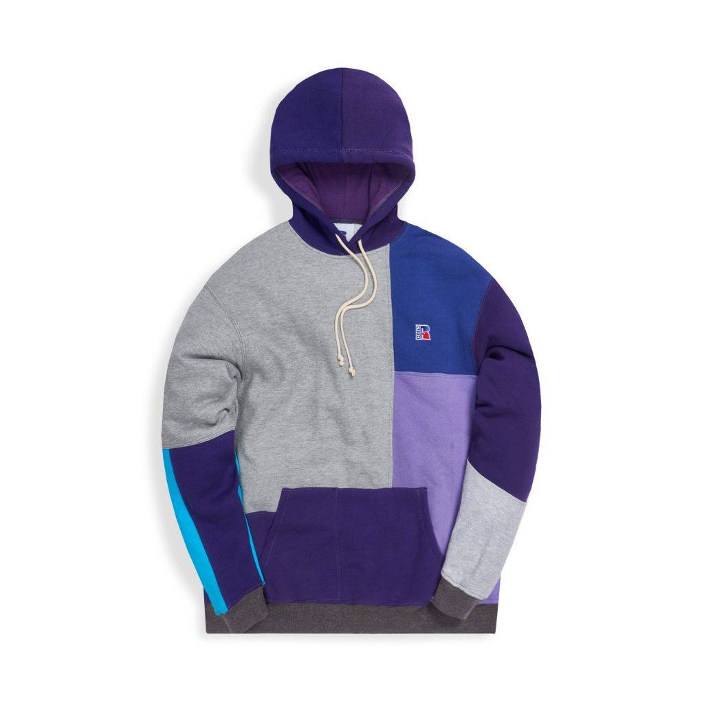 KITH & Russell Athletic 2020 Hoodie Grey Purple Patch Pattern Colourway