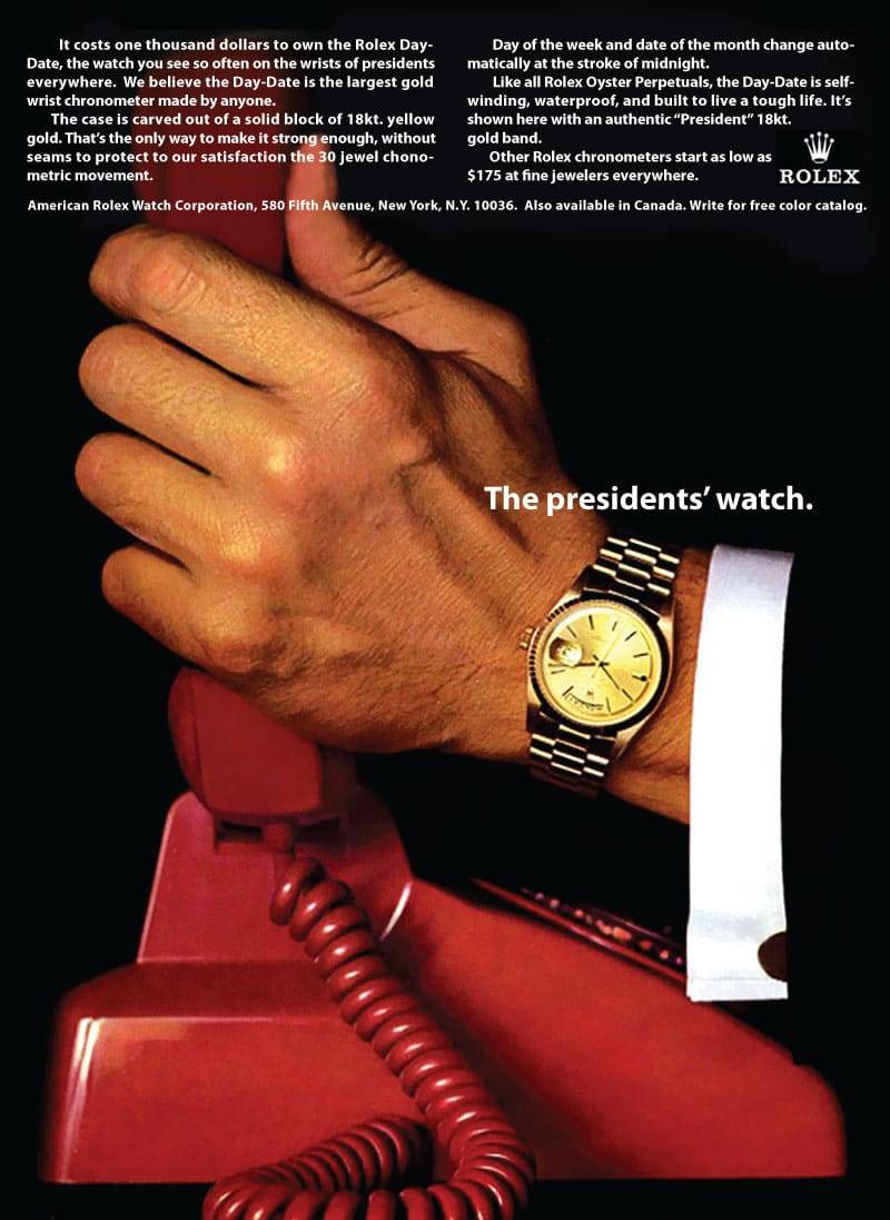 Rolex Day-Date元首之選！美國總統看手錶