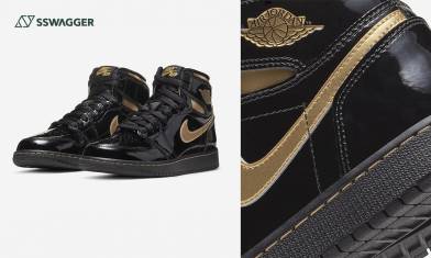 Air Jordan 1 Retro High OG Metallic Gold黑金漆皮配置再現！