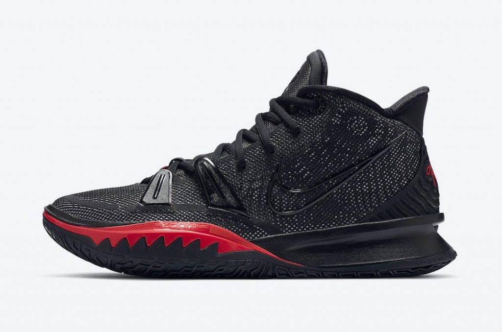 Kyrie 7 Black and red Bred Colourway