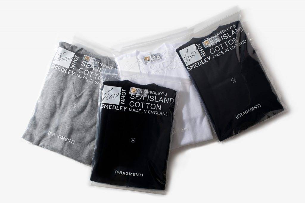 fragment design & John Smedley sweatshirt navy black white grey colourway