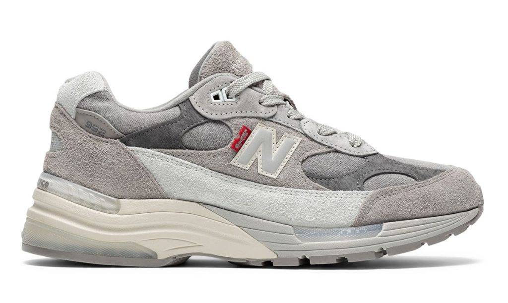 Levi's New Balance 992 Grey colourway with denim and suede 