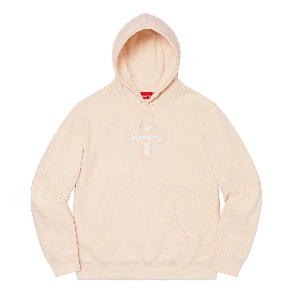 Supreme-Cross Box Logo Carnation colourway hoodie