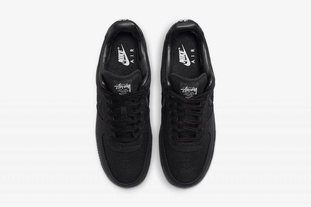 Nike x Stüssy Air Force 1 black and fossil stone colourway