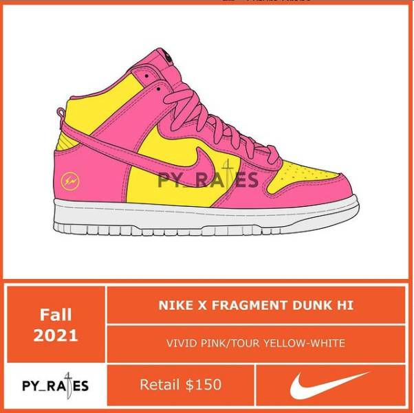fragment design x Nike Dunk High 圖片來源：@py_rates_