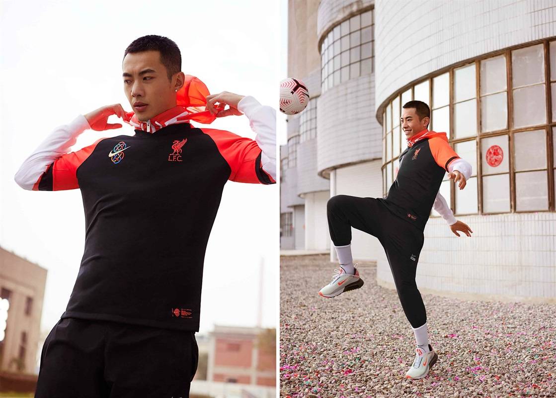 Nike與Jordan Brand 利物浦足球會特別版球衣將廟會票尾的如意結印在胸前，這亦是 Nike 首次將足球球衣納入農歷新年系列。