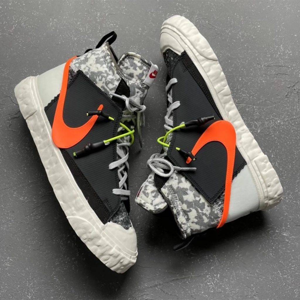 READYMADE x Nike Blazer Mid Orange Black white colourway