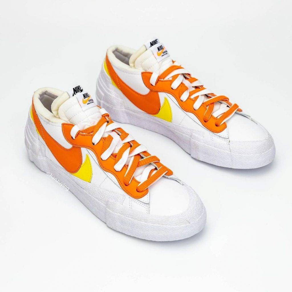 sacai x Nike Blazer Low「White/Magma Orange-White」