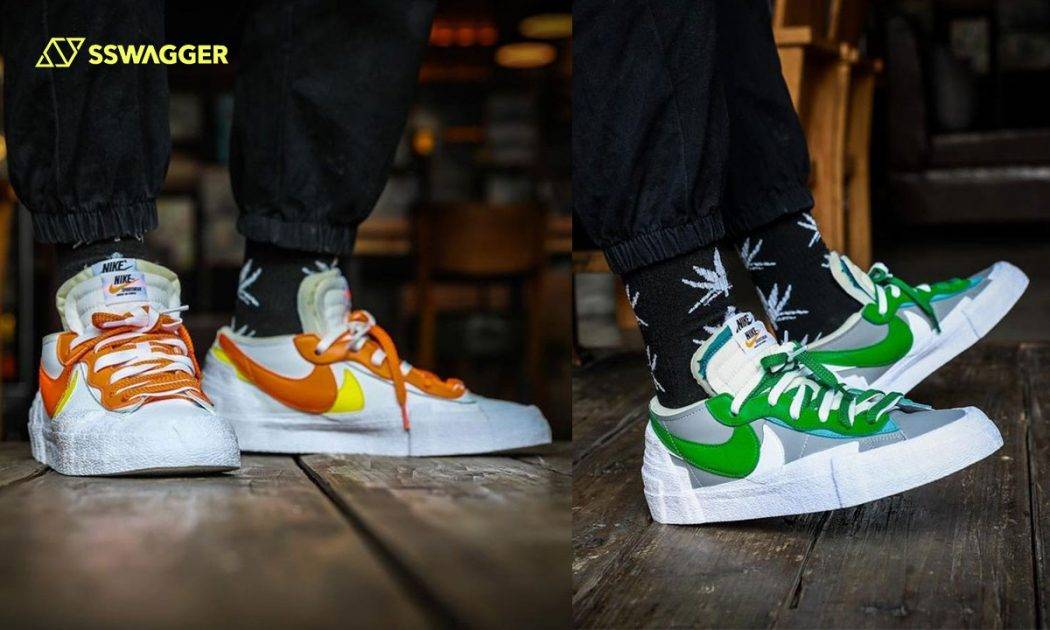 sacai-x-Nike-Blazer-Low-Classic-Green及Magma-Orange着用圖釋出！絕不比Vaporwaffle遜色-web