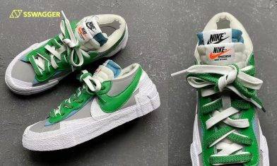 sacai x Nike Blazer Low Medium Grey多角度近賞圖曝光！多層次鞋面設計添玩味