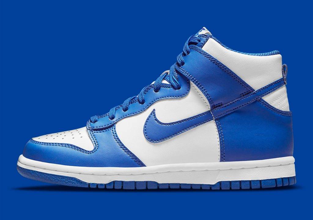 Nike Dunk High Game Royal blue and white colourway