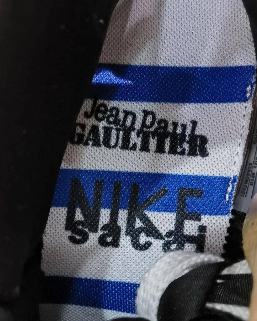 sacai x Nike x Jean Paul Gaultier Vaporwaffle black and white colourway