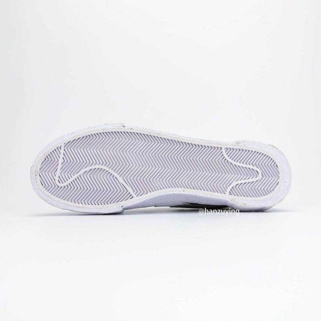 sacai x Nike Blazer Low 灰白色近賞照首度釋出！多圖了解球鞋細節