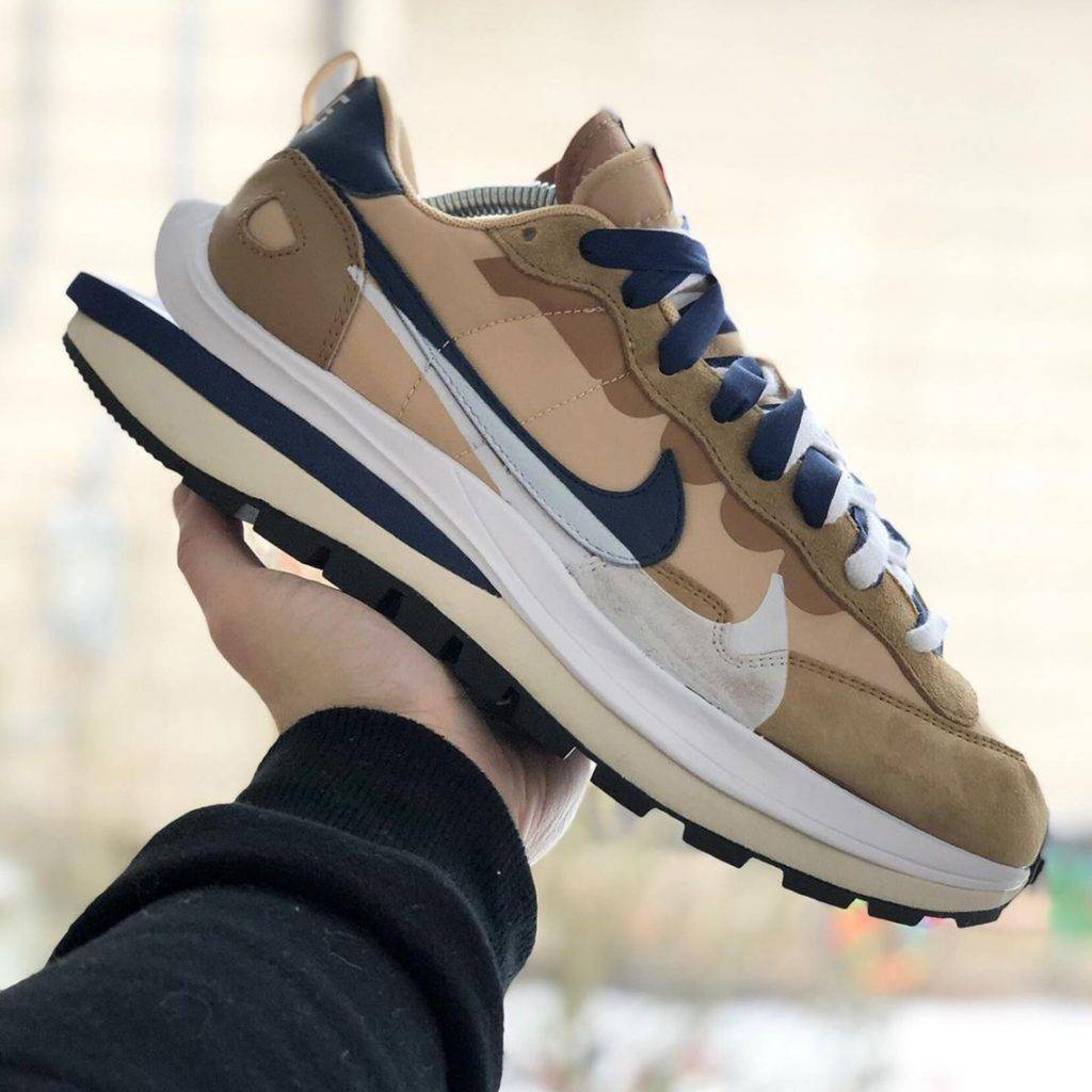 sacai x Nike Vaporwaffle 2021新色 Navy blue brown White colourway to be released in spring summer 2021