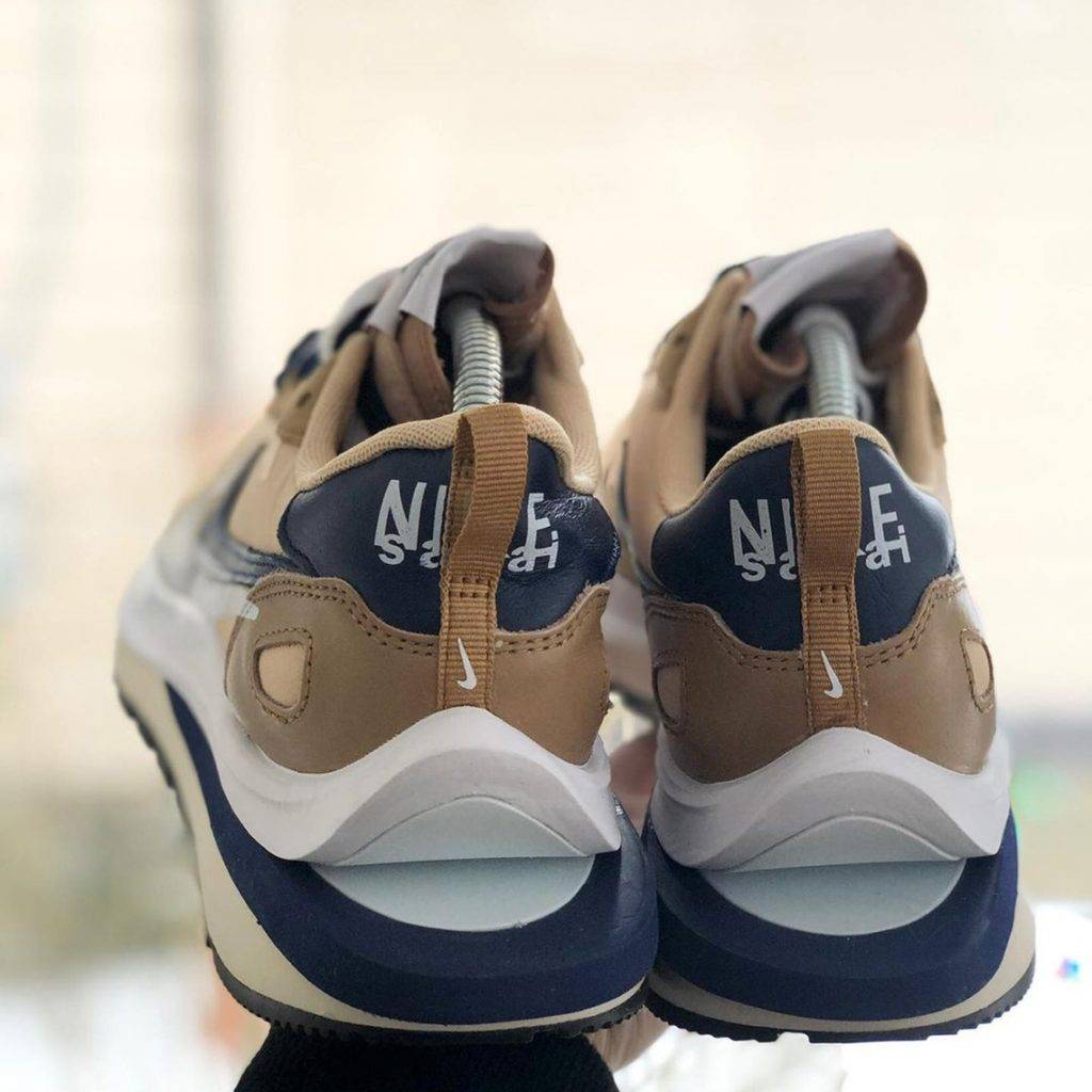 sacai x Nike Vaporwaffle 2021 新色 Navy blue brown White colourway to be released in spring summer 2021