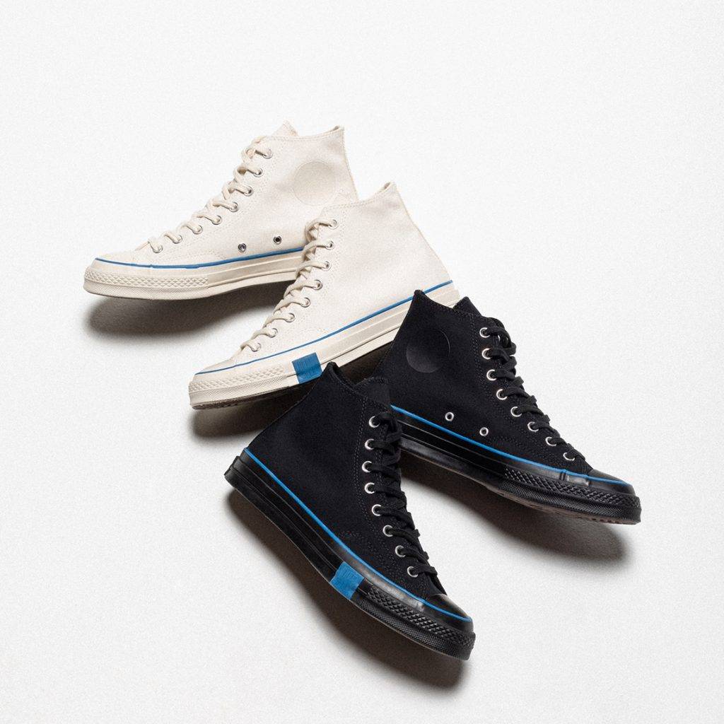Converse x UNDEFEATED Fundamentals collection Chuck Taylor All Star 70 hi hi black and parchment colourway