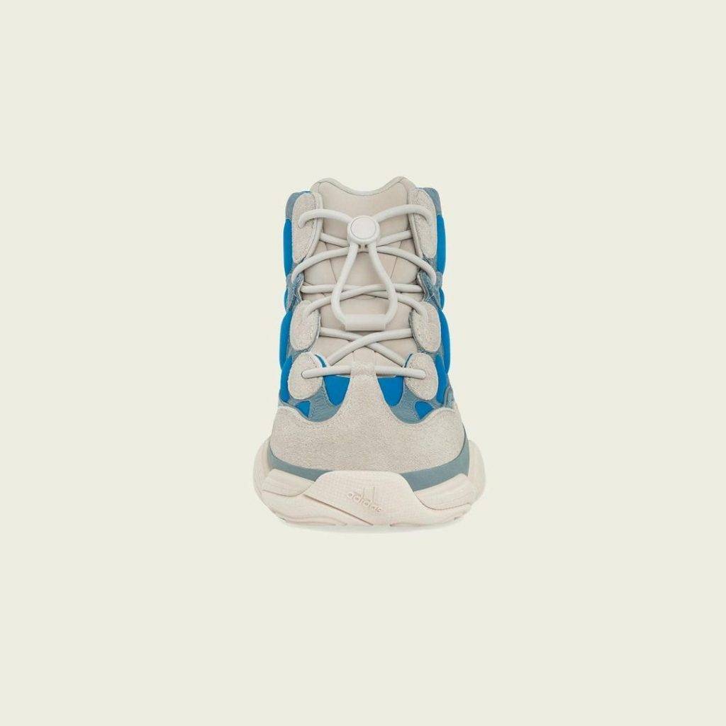 adidas YEEZY 500 High "Frosted Blue" beige and blue colourway