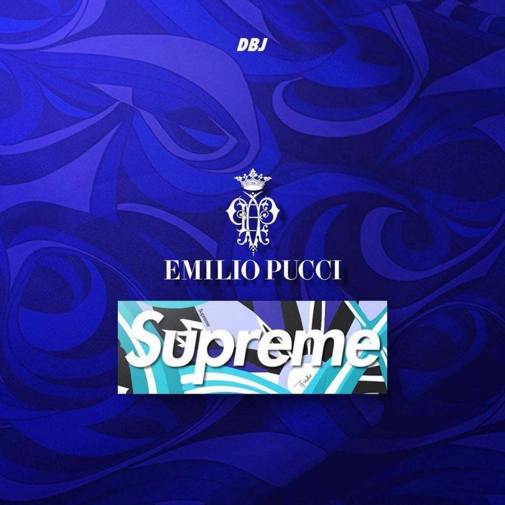 Supreme x Emilio Pucci signature abstract print box logo tee collection