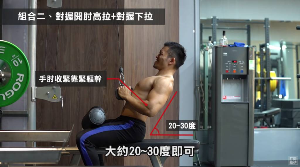 背肌 5 exercises that you can do with the 2 in 1 cable rowing machine which train your back muscles