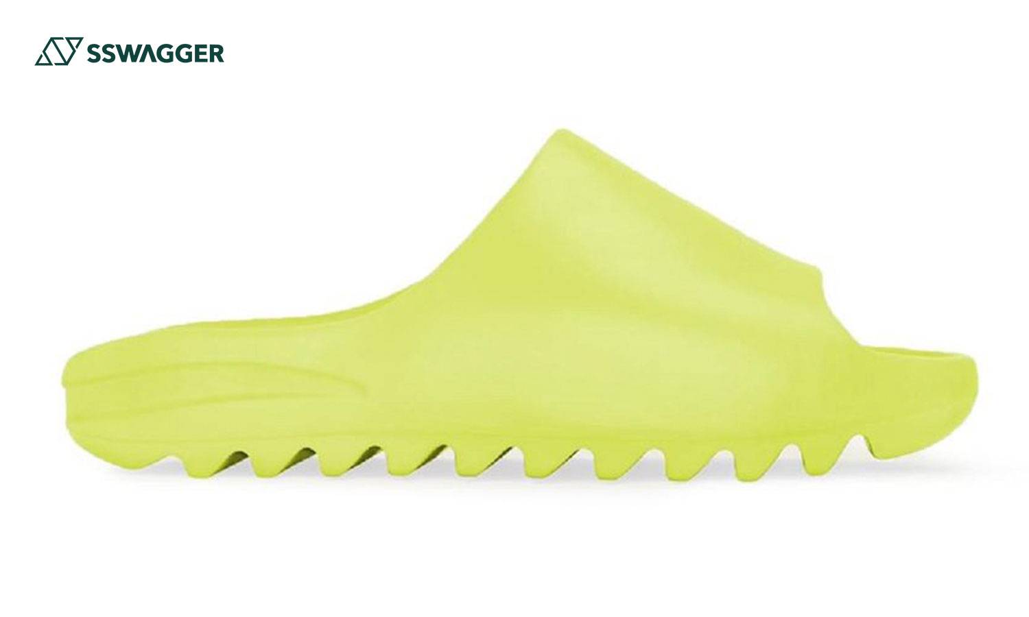 green yeezy slide