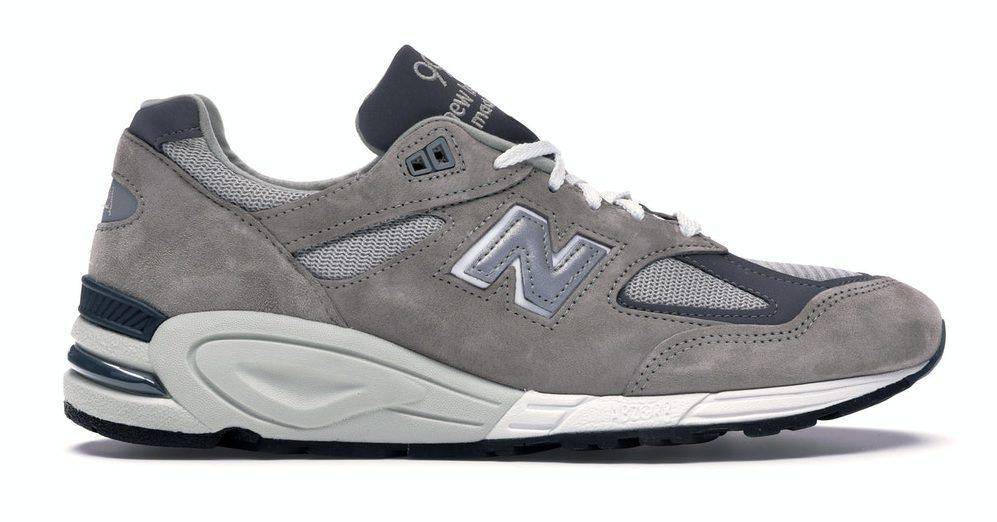 New Balance 990 V2 Grey colourway with leather and pig skin suede
