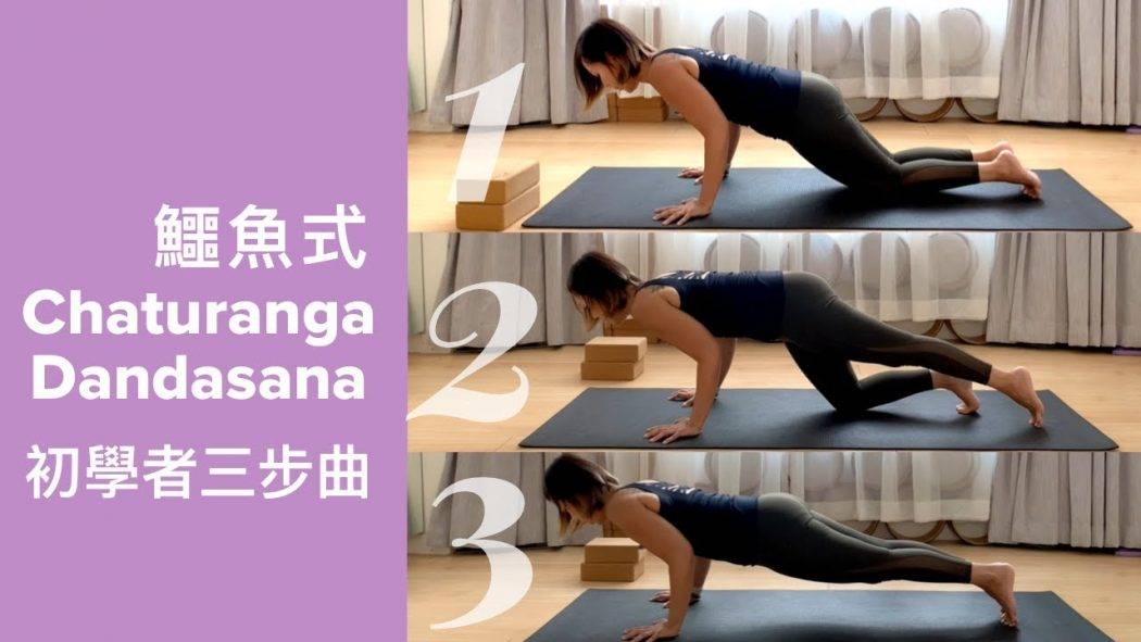 瑜伽初學者如何練習鱷魚式 Chaturanga Dandasana 建立全身力量，鍛錬手臂、核心肌肉、背肌 | How to do Chaturanga Dandasana for beginners