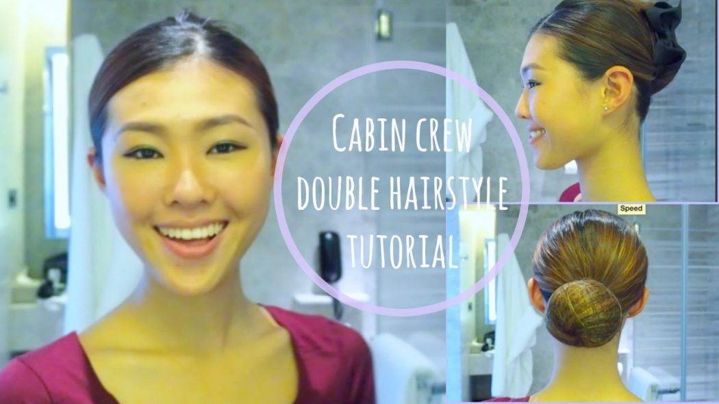 Cabin Crew Double Hairstyle Tutorial-French Twist/Hair Bun