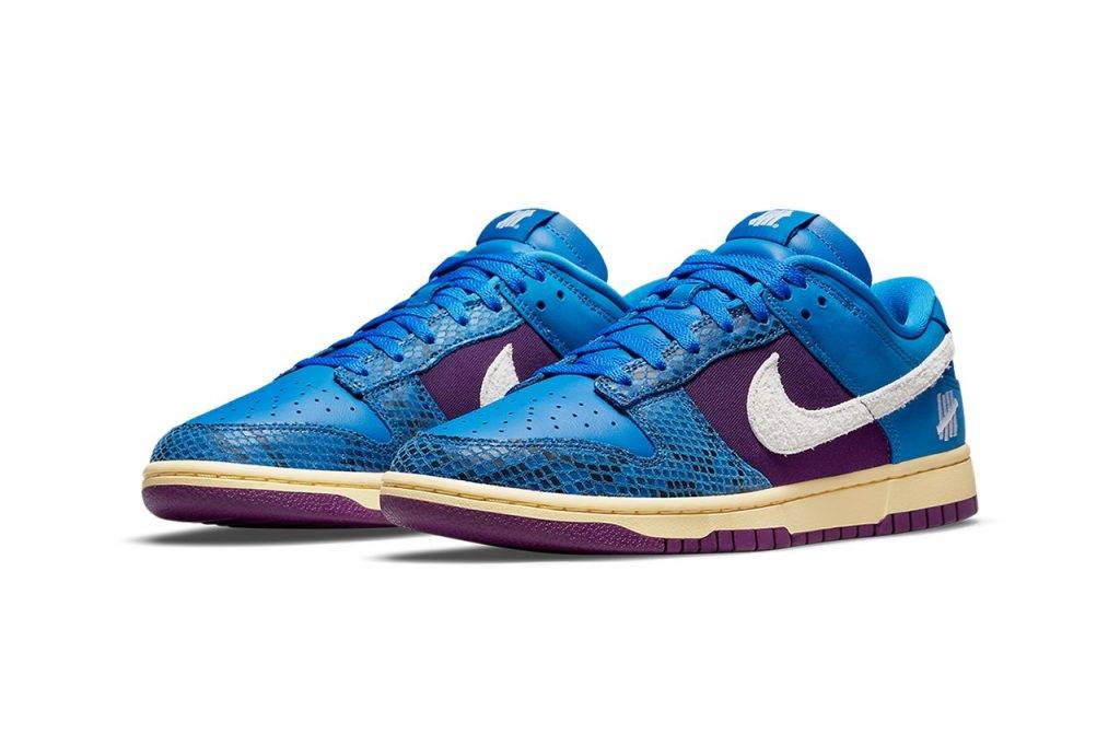 UNDEFEATED x Nike Dunk Low藍紫 blue and purple snakeskin colourway
