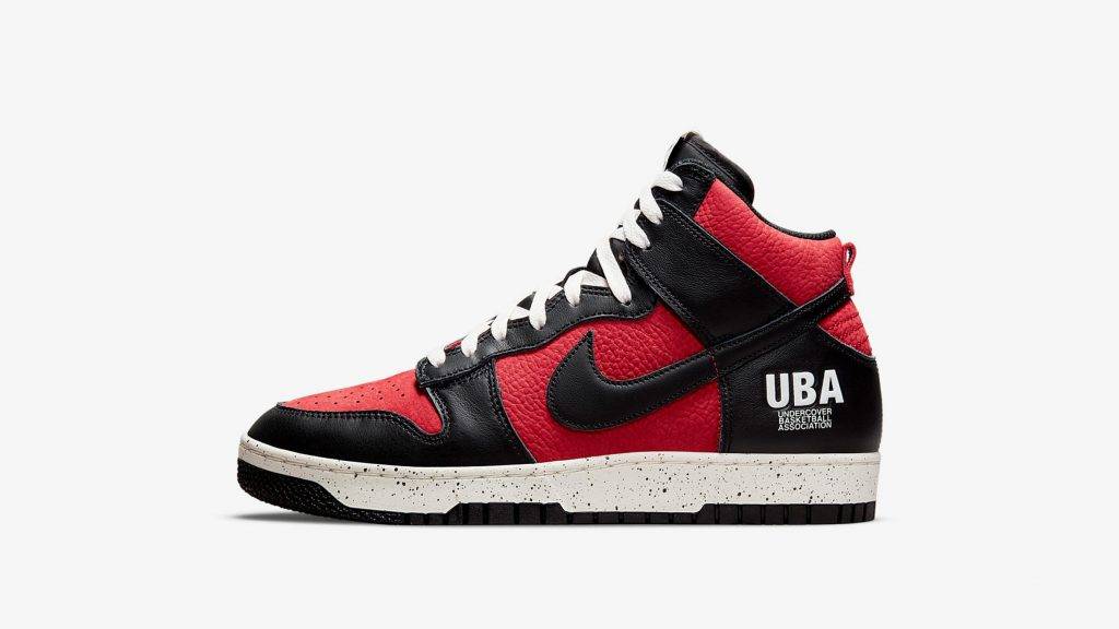 UNDERCOVER x Nike Dunk High「UBA」black and red colourway
